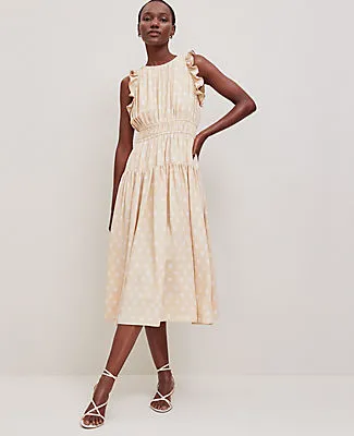 Ann Taylor Petite Petaled Ruffle Midi Dress sold by Ann Taylor