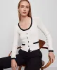 Ann Taylor Petite Contrast Trim Cardigan sold by Ann Taylor