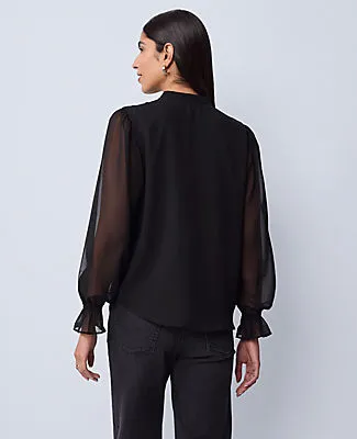 Ann Taylor Ruffle Button Down Shirt sold by Ann Taylor product image thumbnail 2