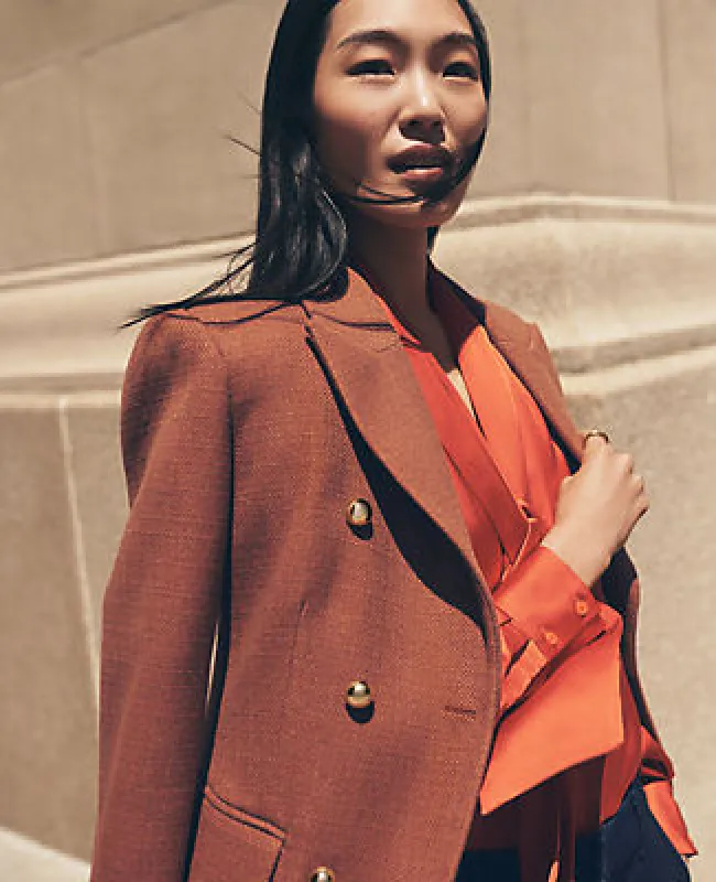 Ann Taylor Fitted Long Double Breasted Coat sold by Ann Taylor