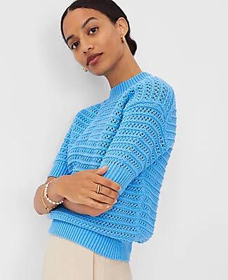 Ann Taylor Petite Stitchy Sweater sold by Ann Taylor product image thumbnail 3