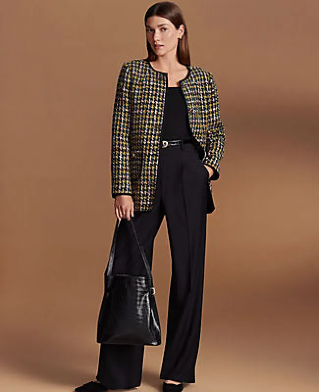 Ann Taylor The Petite Side Button Wide-Leg Pant sold by Ann Taylor