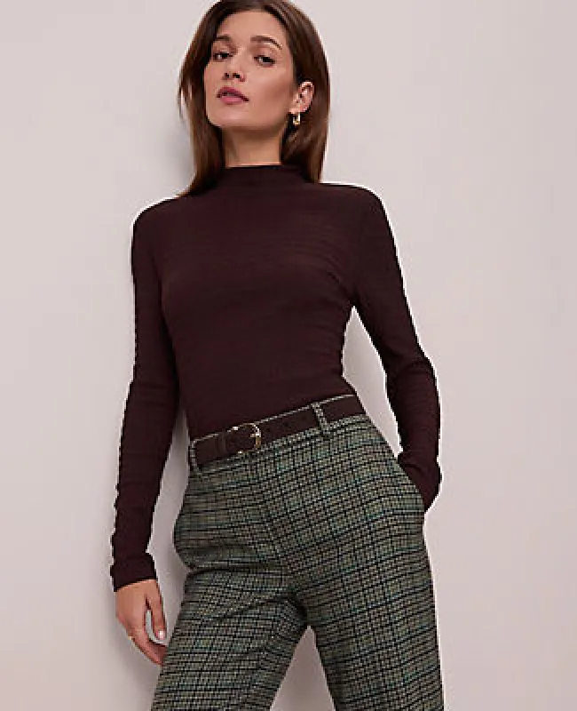 Ann Taylor Petite Knit Mock Neck Top sold by Ann Taylor