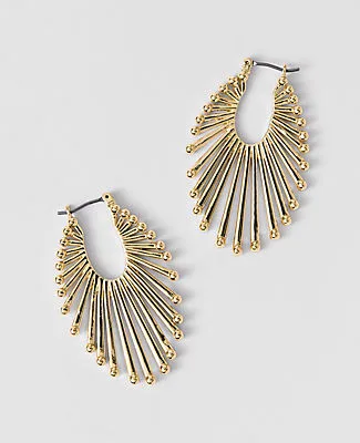Ann Taylor Metal Fan Drop Earrings sold by Ann Taylor