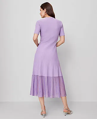 Ann Taylor Petite Mock Neck Mixed Media Sweater Dress sold by Ann Taylor product image thumbnail 3