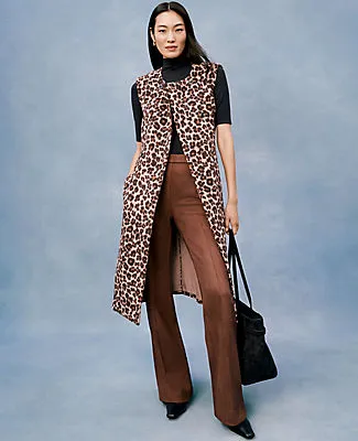 Ann Taylor Petite Animal Print Belted Trench Vest sold by Ann Taylor