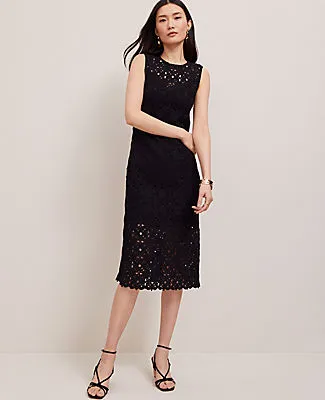 Ann Taylor Crochet Midi Sweater Dress sold by Ann Taylor