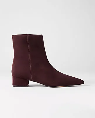 Ann Taylor Suede Nip Toe Bootie sold by Ann Taylor