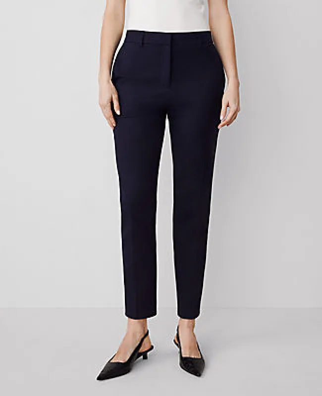 Ann Taylor The High Rise Everyday Ankle Pant in Stretch Cotton - Curvy Fit sold by Ann Taylor
