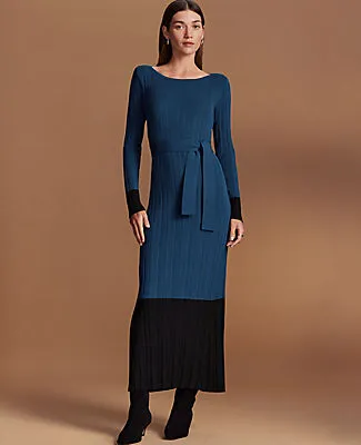 Ann Taylor Color Block Ribbed Sweater Dress sold by Ann Taylor