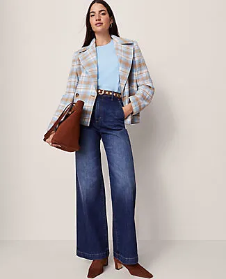 Ann Taylor Petite Weekend Collection Plaid Short Trench Coat sold by Ann Taylor product image thumbnail 5