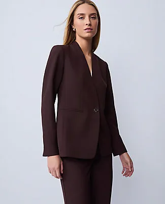 Ann Taylor The Cutaway Blazer in Fluid Crepe sold by Ann Taylor