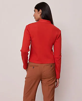 Ann Taylor Mock Neck Knit Jacket sold by Ann Taylor product image thumbnail 2