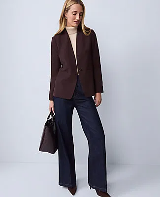 Ann Taylor The Petite Cutaway Blazer in Fluid Crepe sold by Ann Taylor product image thumbnail 3