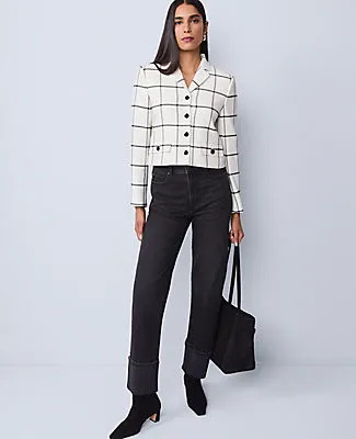 Ann Taylor The Military Blazer Jacket in Windowpane sold by Ann Taylor product image thumbnail 3