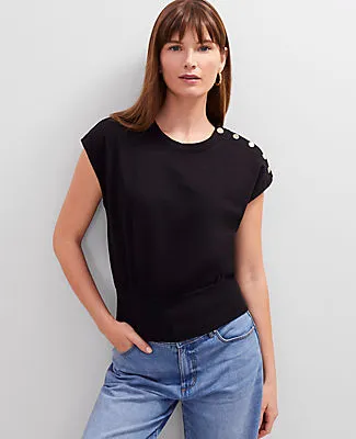 Ann Taylor Shoulder Button Top sold by Ann Taylor