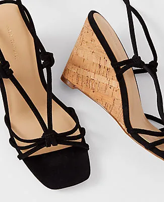 Ann Taylor Suede Lace-Up Espadrille Wedge Sandals sold by Ann Taylor product image thumbnail 2