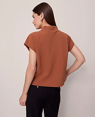Ann Taylor Horsebit Mock Neck Top sold by Ann Taylor product image thumbnail 2