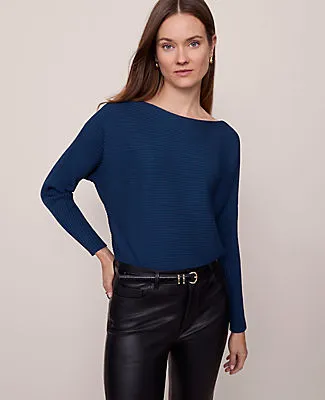 Ann Taylor Petite Ribbed Boatneck Sweater sold by Ann Taylor product image thumbnail 3
