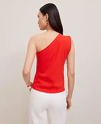 Ann Taylor Ruched One-Shoulder Top sold by Ann Taylor product image thumbnail 2
