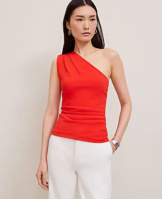 Ann Taylor Ruched One-Shoulder Top sold by Ann Taylor product image thumbnail 3