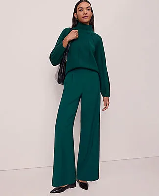 Ann Taylor The Petite Side Button Wide-Leg Pant sold by Ann Taylor product image thumbnail 4