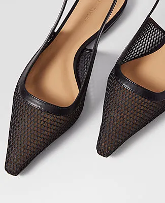 Ann Taylor Mesh Nip Toe Slingback Flat sold by Ann Taylor product image thumbnail 2