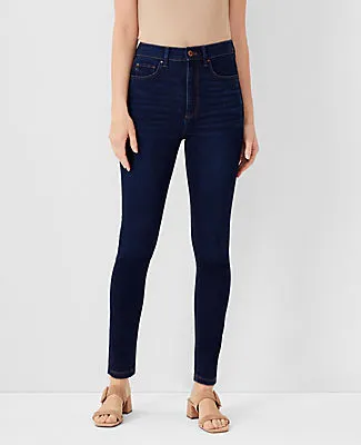 Ann Taylor Curvy Sculpting Pocket Highest Rise Skinny Jeans in Classic Dark Indigo Wash sold by Ann Taylor