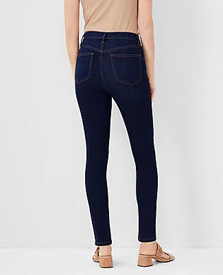 Ann Taylor Curvy Sculpting Pocket Highest Rise Skinny Jeans in Classic Dark Indigo Wash sold by Ann Taylor product image thumbnail 2