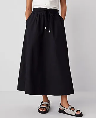 Ann Taylor Weekend Collection Voile Drawstring Midi Skirt sold by Ann Taylor product image thumbnail 3