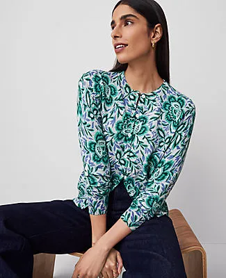 Ann Taylor Floral Ann Cardigan sold by Ann Taylor product image thumbnail 3