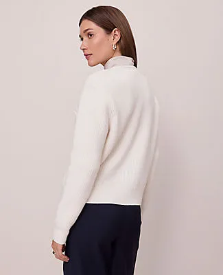 Ann Taylor Weekend Collection Quilted Woven Sweater Jacket sold by Ann Taylor product image thumbnail 2