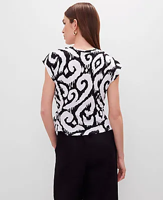 Ann Taylor Ikat Tie Waist Tee sold by Ann Taylor product image thumbnail 2