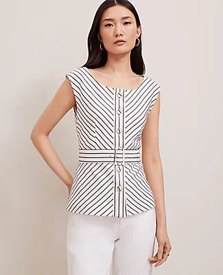 Ann Taylor Belted Striped Vest sold by Ann Taylor product image thumbnail 3