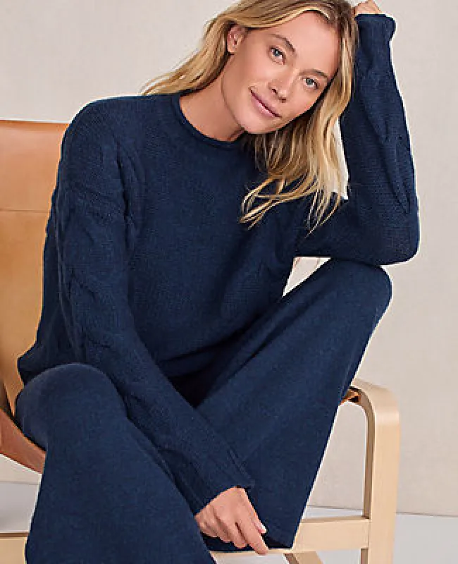 Ann Taylor Haven Well Within Cashmere Cable Roll Neck Sweater sold by Ann Taylor