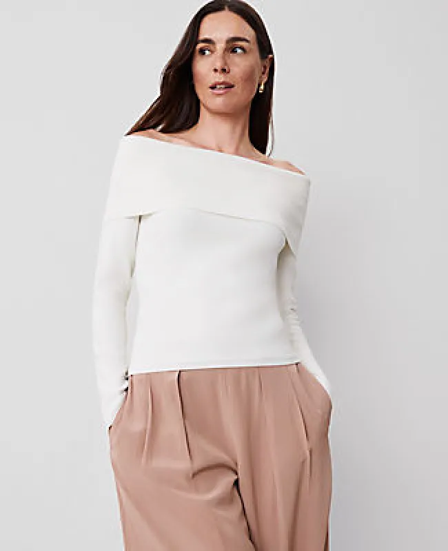 Ann Taylor Off-The-Shoulder Sweater sold by Ann Taylor