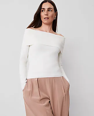 Ann Taylor Off-The-Shoulder Sweater sold by Ann Taylor