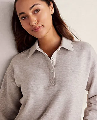 Ann Taylor Haven Well Within Fleece Polo Collar Pullover sold by Ann Taylor product image thumbnail 2