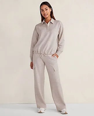 Ann Taylor Haven Well Within Fleece Polo Collar Pullover sold by Ann Taylor product image thumbnail 3