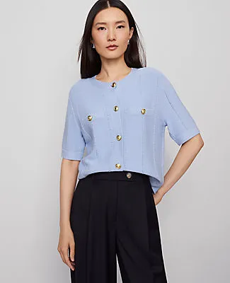 Ann Taylor Textured Stitch Cardigan sold by Ann Taylor