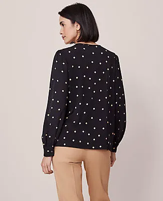 Ann Taylor Dotted Lace Trim Top sold by Ann Taylor product image thumbnail 2