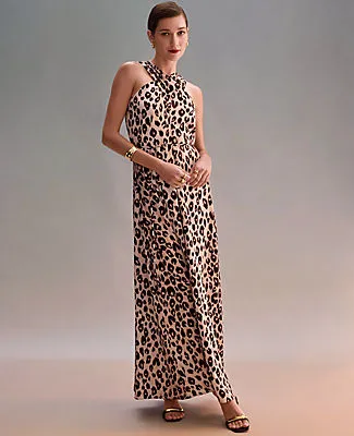 Ann Taylor Petite Animal Print Halter Maxi Dress sold by Ann Taylor