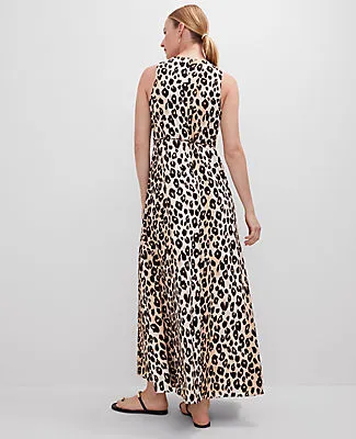 Ann Taylor Petite Animal Print Halter Maxi Dress sold by Ann Taylor product image thumbnail 3