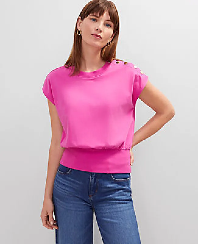 Ann Taylor Shoulder Button Top sold by Ann Taylor