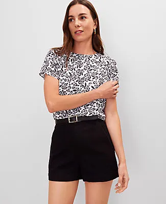 Ann Taylor Floral Mixed Media Crew Neck Tee sold by Ann Taylor