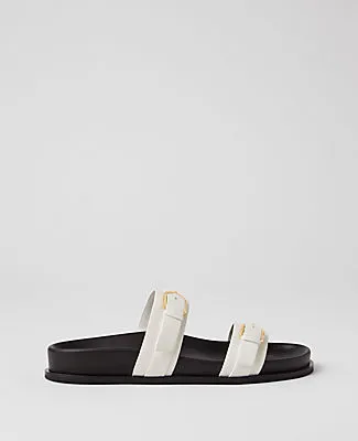 Ann Taylor Weekend Collection Buckle Leather Sandals sold by Ann Taylor