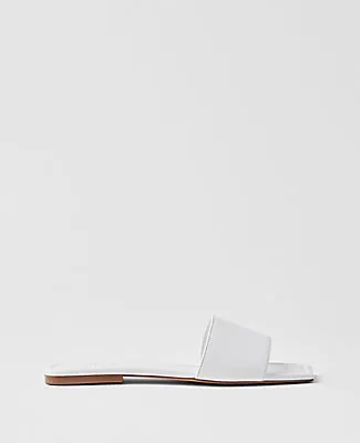 Ann Taylor Leather Single Strap Slide Sandals sold by Ann Taylor