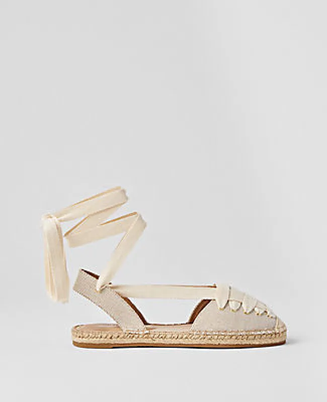 Ann Taylor Weekend Collection Lace-Up Espadrille Flat sold by Ann Taylor