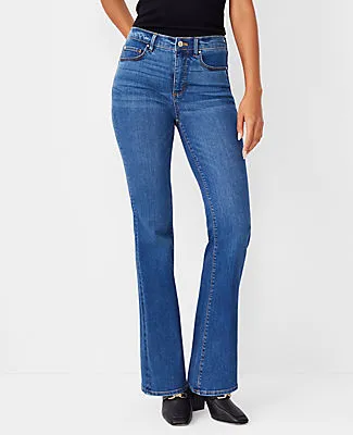 Ann Taylor The Tall Boot Jean in Bright Mid Indigo Wash sold by Ann Taylor