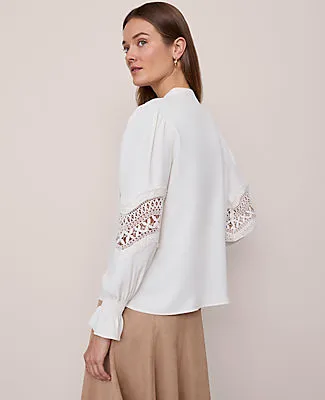 Ann Taylor Petite Lace Trim Blouse sold by Ann Taylor product image thumbnail 2
